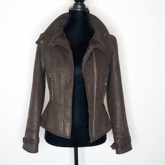 Via Spiga Jackets & Blazers - Via spiga brown fur lined jacket XS
